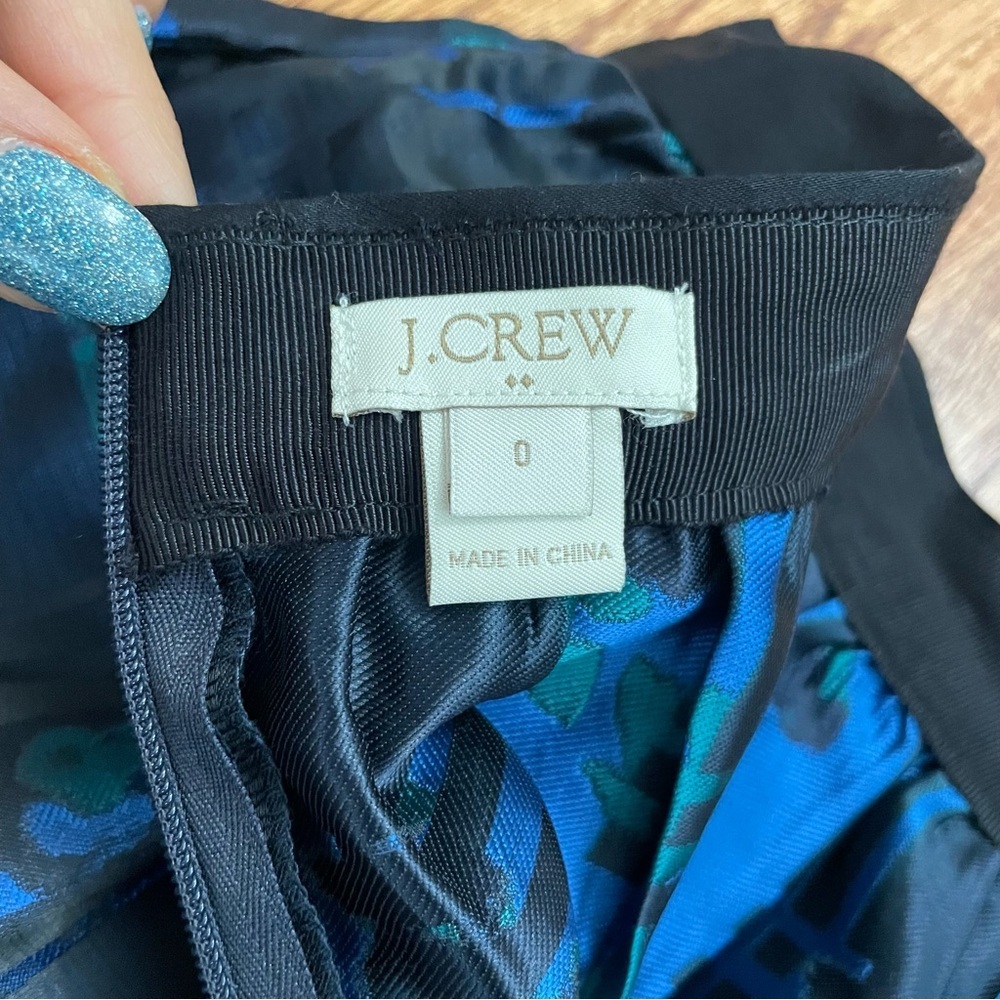 J. Crew Plaid Jacquard Holiday Metallic A line Skirt size 0 - Picture 10 of 13